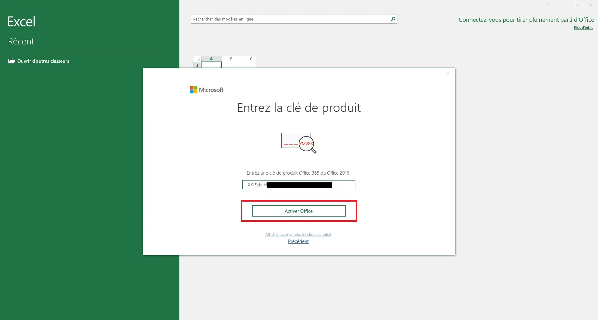 Activer Microsoft Office 2016